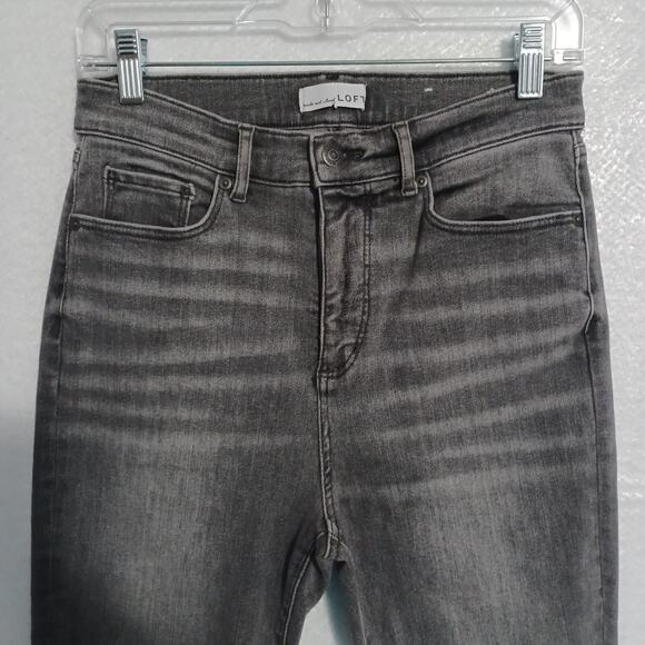LOFT THE JEGGING Jeans Women's 29/8 Gray Stretch Denim Legging Skinny NEW TAGS - Picture 3 of 10